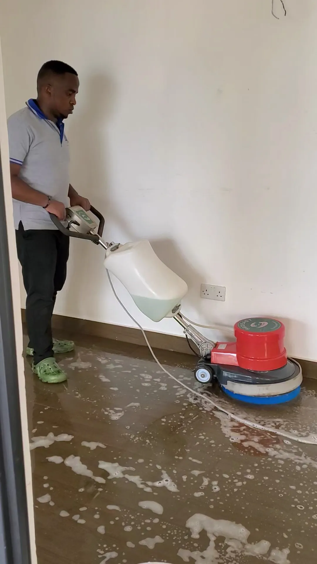 Floor Buffing — Post-Construction Cleaning