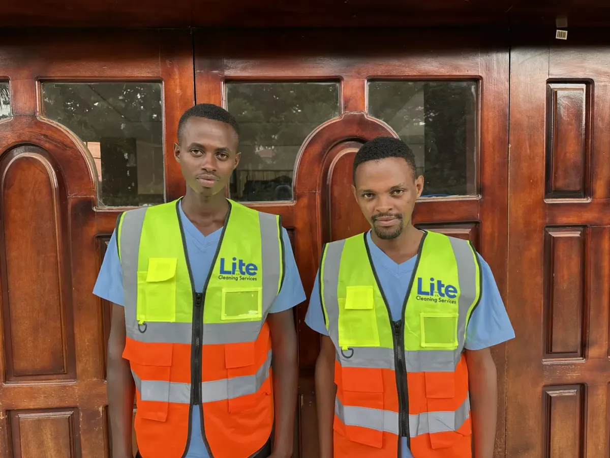 Two of the Lite team on site
